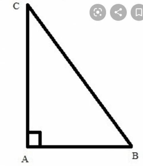 Побудуйте прямокутний трикутник АВС (