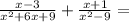 \frac{x - 3}{ {x}^{2} + 6x + 9 } + \frac{x + 1}{ {x}^{2} - 9 } =