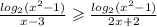 \frac{ log_{2}( {x}^{2} - 1 ) }{x - 3} \geqslant \frac{ log_{2}( {x}^{2} - 1 ) }{2x + 2}