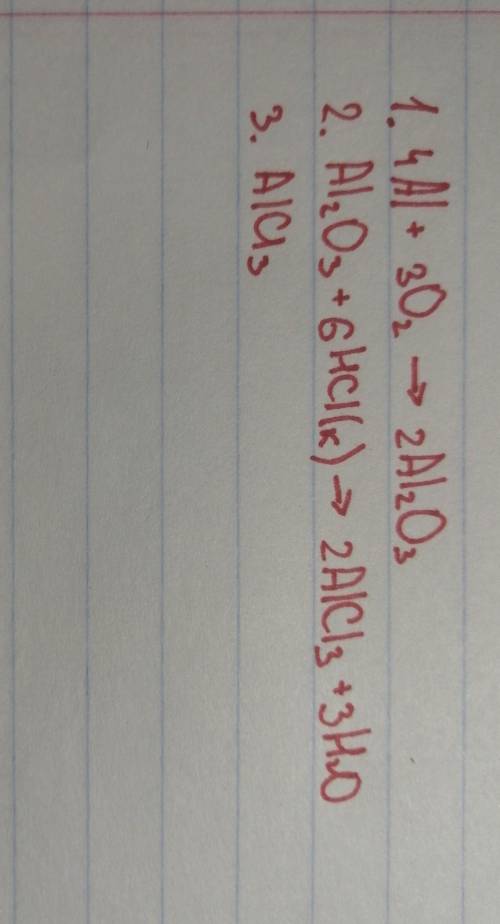 Al->Al2O3->ALCL3->BaSO->SO2Перетворите Мне :/​