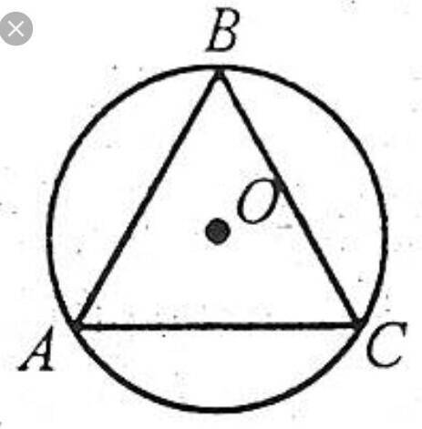 Побудуй центр кола, описаного навколо трикутника​