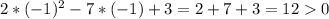 2*(-1)^{2} -7*(-1)+3=2+7+3=120