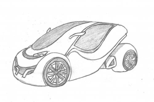 Машина будущего. Рисунок нарисуйте машину будущего я не знаю как её рисовать...​