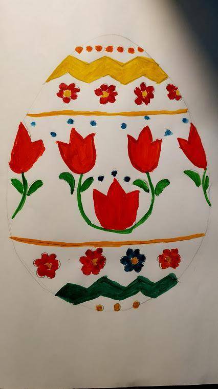 Кто умеет рисовать , кому не сложно , нарисуйте пасхальные яйца с орнаментом (не более 4 цветов) , ж
