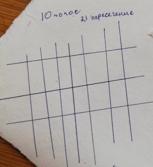 3. Расположите 10 прямых на плоскости так, чтобы у них была ровно 21 точка пересечения.
