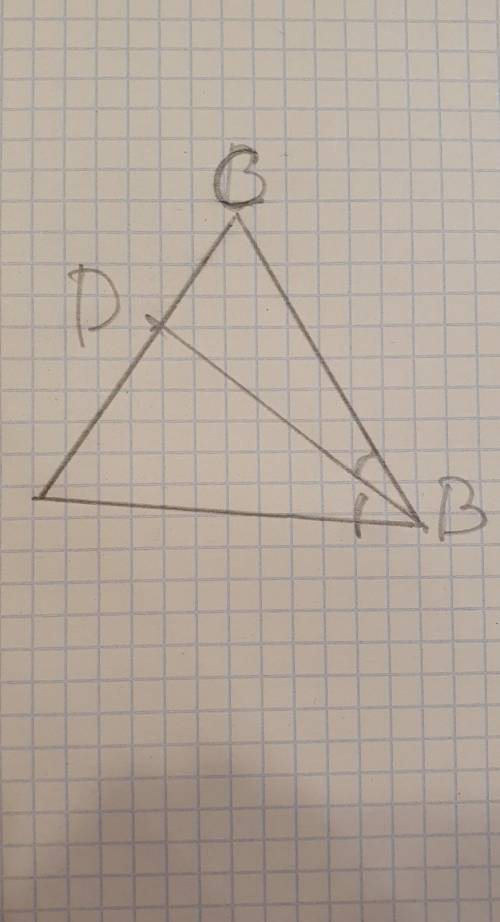 Постройте треугольник по стороне АВ, углу А и биссектрисе BD.​
