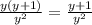 \frac{y(y + 1)}{ {y}^{2} } = \frac{y + 1}{ {y}^{2} }