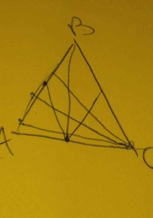 Побудувати рівнобедрений трикутник в цьому трикутнику провести 3 медіани і 3 висоти​