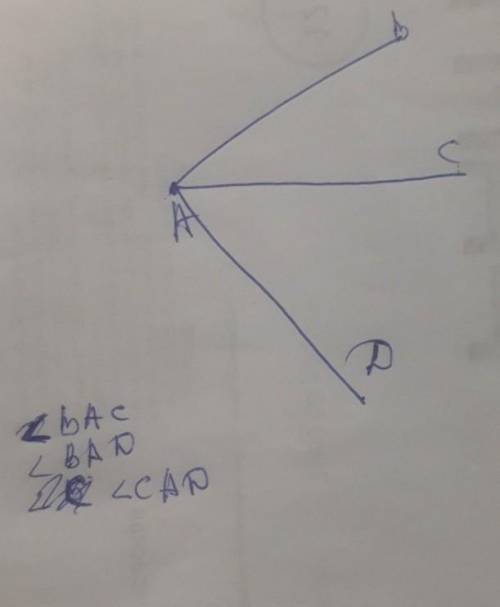 Проведите лучи СМ, СТ и СN. Запишите появившиеся трехугольники с обозначениями помагите