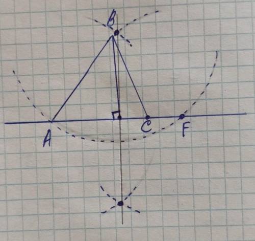 Постройте высоту ВК треугольникаABC. ​