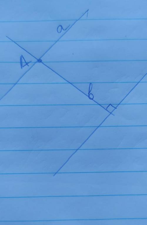 Через точку А,що лежить поза прямою С, провестипряму а паралельну с, б перпендикулярну пряму с​