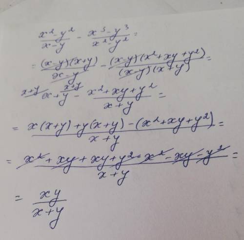 X^2-y^2/x-y-x^3-y^3/x^2-y^2