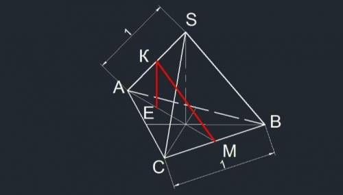 РЕШИТЕ МЕТОДОМ КООРДИНАТ: В правильной треугольной пирамиде SABC с основанием ABC известны рёбра AB=