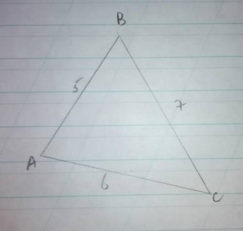 Построить треугольник АВС с данными сторонами АВ = 5 см, АС= 7 см, ВС=10 см.
