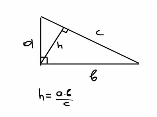 Приведите определение прямоугольного треугольника и перечислите его свойства. Приведите формулу высо