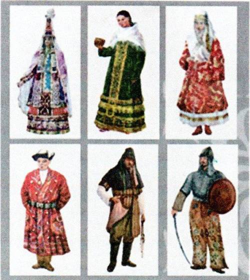 Казахская национальная одежда в 15-17 веках​