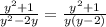 \frac{{y}^{2} + 1}{ {y}^{2} - 2y} = \frac{{y}^{2} + 1}{ y(y - 2)}
