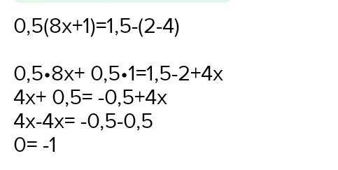 0,5 (8x+1) • 15-12-4x)​