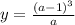 y=\frac{(a-1)^3}{a}