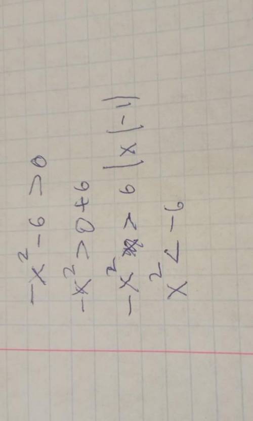 -x в квадрате -6 >0 нужно решить уравнение