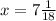 x=7\frac{1}{18}