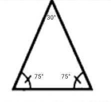 В равнобедренном треугольнике угол при основании равен 75°. Чему равны остальные углы?​