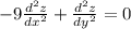-9\frac{d^2z}{dx^2} +\frac{d^2z}{dy^2} =0