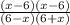 \frac{(x - 6)(x - 6)}{(6 - x)(6 + x)}