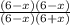 \frac{(6 - x)(6 - x)}{(6 - x)(6 + x)}