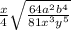 \frac{x}{4}\sqrt{\frac{64a^2b^4}{81x^3y^5}}