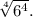 \sqrt[4]{6^{4}}.