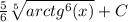 \frac{5}{6}\sqrt[5]{arctg^6(x)} + C
