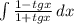 \int\limits {\frac{1-tgx}{1+tgx} } \, dx