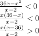 \frac{36x-x^2}{x-2}