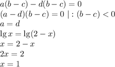 a(b-c)-d(b-c)=0\\(a-d)(b-c)=0 \ |:(b-c)