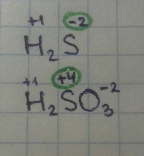 Чему равно степеть окисленности серы в соединениях H2S, H2SO3
