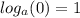 log_{a}(0) = 1