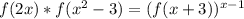 f(2x)*f(x^2-3)=(f(x+3))^{x-1}