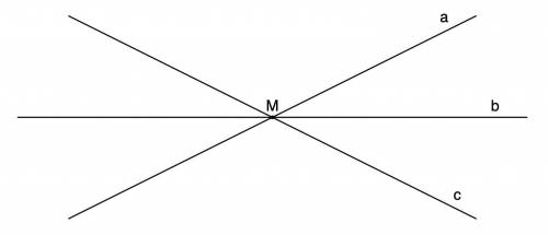 Позначте точку М. Проведіть через неї три прямі. Скільки прямих можна провести через точку М?