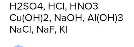 Химия, таблица растворимости кислот, оснований и солей в воде,нужно 5 формул, расписанно.​