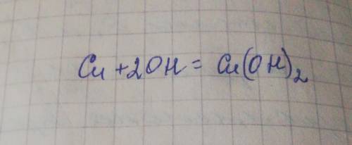 B)Cu +20H = Cu(OH)21​