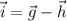 \vec{i}=\vec{g}-\vec{h}