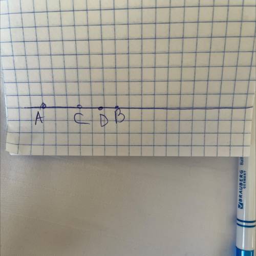 2.4. Изобразите на прямой точки A, B, C, D так, чтобы: а) точка С лежала между точками А и В, точка