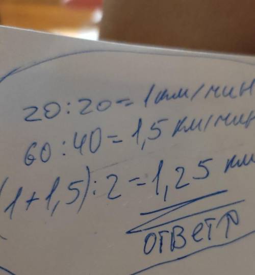 ￼￼￼￼Первый 20 км проехал за 20 минут а следующий 60 км за 40 минут с какой средней скоростью автомоб