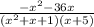 \frac{-x^2 - 36x}{(x^2 + x + 1)(x+5)}