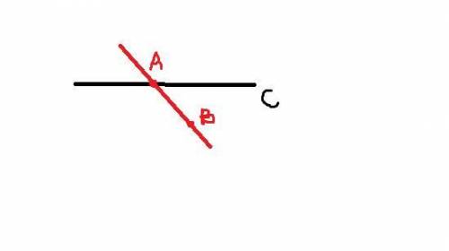 6. Начертите на плоскости прямую C обозначьте на ней точку А. Начертите прямую AB, отличную от прямо