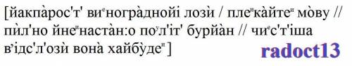 Зробити фонетичний розбір речення Як парость виноградної лози,Плекайте мову. Пильно й ненастанноПолі