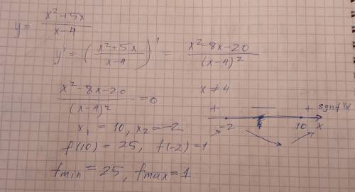 Найдите промежутки возрастания и убывания и точки экстремумы функций f(x)=4+9x+3x^2−x^3f(x)=x^2+5x/x