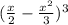 ( \frac{x}{2} - \frac{x { }^{2} }{3}) ^{3}