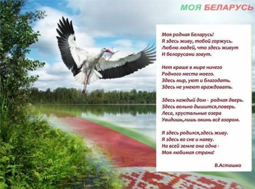 найти красивый стих про Беларусь на русском языке ​